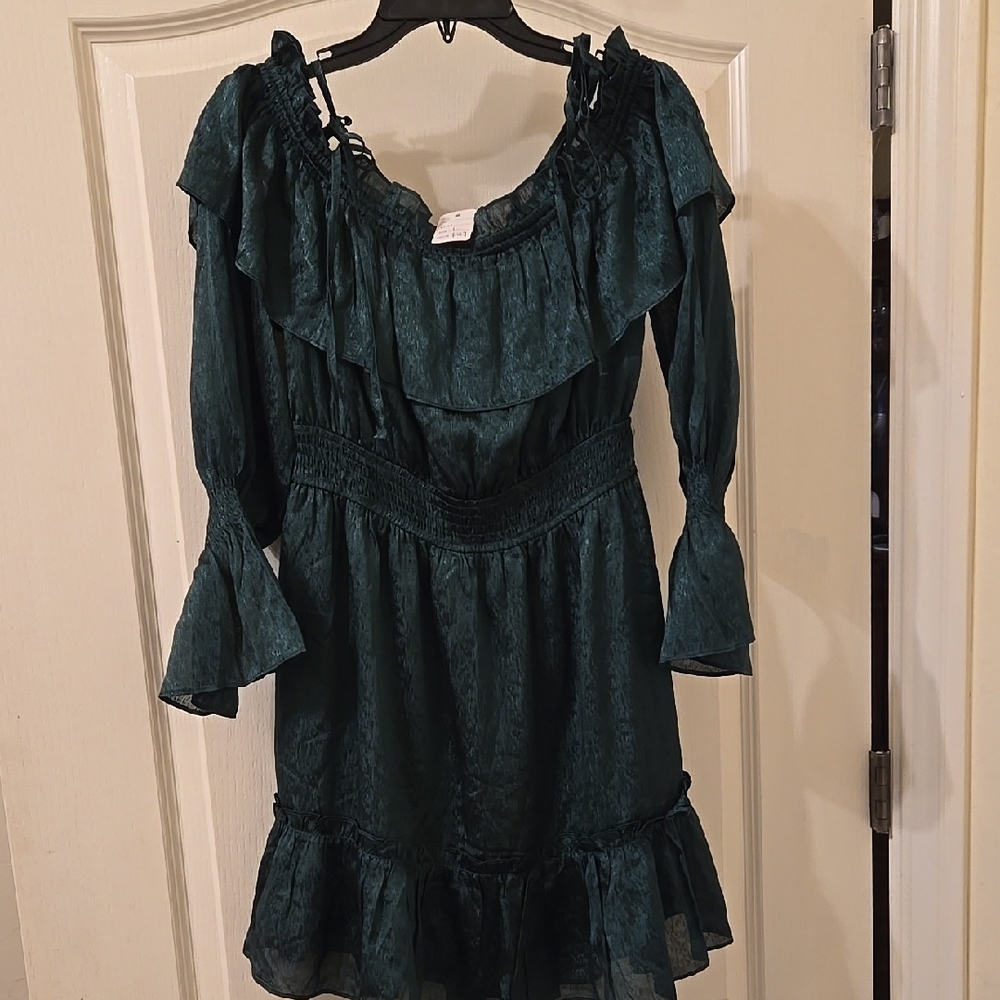 Storia Emerald Green Mini Dress Size L